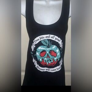 Disney Black Tank Top with Poison Apple Design